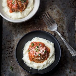 Healthy Paleo Meatballs with Cauliflower Polenta Primal Gourmet