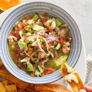 Easy Shrimp Ceviche with Plantain Chips Primal Gourmet Recipe