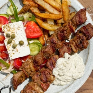 Greek Lamb Souvlaki with Tzatziki