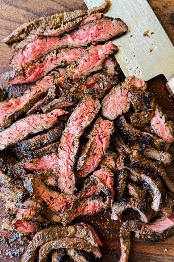 grilled skirt steak for carne asada